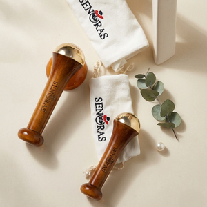 Masseur manuel pour le visage et le corps Senoras avec poignée en bois, fonction raffermissante de la peau, modèle 003 - Product Image 3