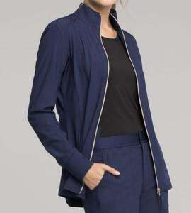 Vestes à fermeture éclair sur le devant unisexes à manches longues pour infirmières - Product Image 2