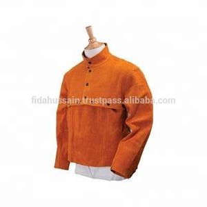 Veste de soudage en cuir de qualité supérieure, respirante, anti-coupure, anti-chaleur, en cuir de vachette fendu, la meilleure pour les soudeurs - Product Image 2