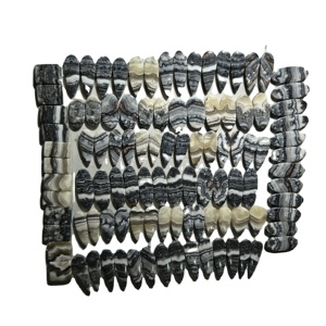 พลอยธรรมชาติแท้รับรองคุณภาพ ซีบร้าแจสเปอร์ โอนิกซ์ รูปทรงคาโบชองแบบคละ สำหรับทำเครื่องประดับ ขายส่ง - Product Image 6