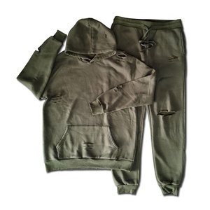 Conjunto de Sudadera con Capucha y Pantalones Casuales de Alta Calidad para Hombre, Estilo Acid Wash, Ideal para Invierno, Venta al Por Mayor - Product Image 1