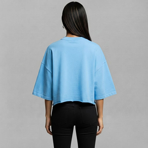 Camiseta de Mujer de Algodón 100% de 220GSM, Cuello Redondo, Manga Corta, Ajuste Regular, Estilo Casual de Verano, con Apliques, Nueva Colección 2026 - Product Image 2