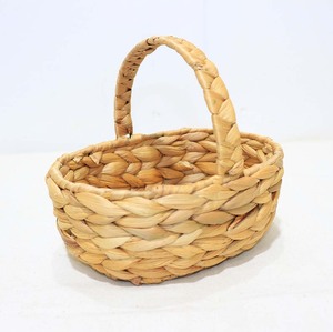 Handmade Rustic Water Hyacinth Storage <b>Basket</b> Handwoven Eco-Friendly with Handle for <b>Gift</b> Packing & Storage - Product Image 2