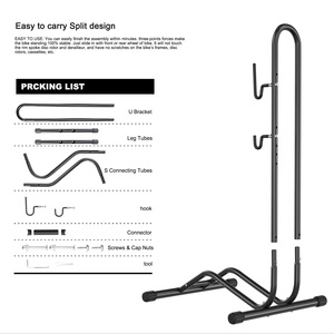 Support de parking 3 en 1 pour vélo, pour <span class=keywords><strong>VTT</strong></span> et vélo de route, intérieur, extérieur, garage - Product Image 4