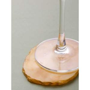 Sous-verre en agate pêche pour verre à vin - Product Image 2