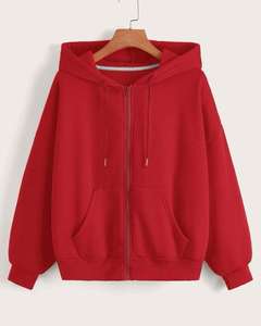 Sudadera con capucha de invierno personalizada con logotipo, cierre frontal, unisex, de algodón/poliéster, forro polar, corte regular, ecológica, transpirable, con cuentas - Product Image 1