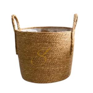 Cesta de mimbre tejida a mano: maceta y contenedor de almacenamiento estilo bohemio - Product Image 1