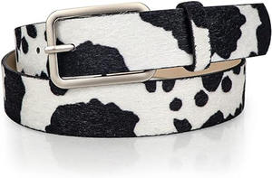 Ceintures de luxe faites à la main avec design en fourrure, fabricant et grossiste de ceintures en cuir de vache véritable de style western cowboy - Product Image 2