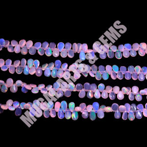 Natural Pink Ethiopian <b>Opal</b> Smooth Pear Shape Gemstone Beads 6 Inch Handmade Strand For <b>Bracelet</b> Necklace Genuine <b>Opal</b> Jewelry - Product Image 1