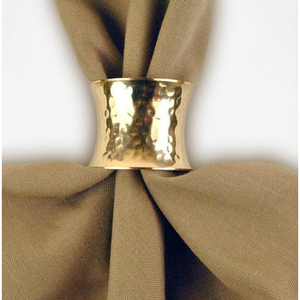 Modern Geometric Hexagon Gold Napkin Rings Bulk Metal Matte Brass Napkin Holder Rings Set for Wedding Banquet Contemporary <b>Table</b> - Product Image 1