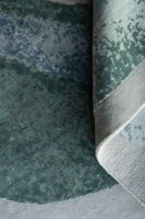 Tapis moderne abstrait à motifs de feuilles, noué à la main en laine de Nouvelle-Zélande, avec envers en latex, surface douce, tons neutres, pour salon, chambre et salle de séjour