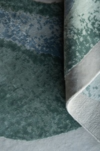 Alfombra Moderna Abstracta con Diseño de Hojas, Tejida a Mano con Lana de Nueva Zelanda, Base de Látex, Superficie Suave, Tono Neutro, para Sala de Estar, Dormitorio o Salón - Product Image 5