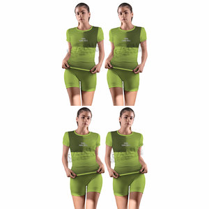 Ensembles t-shirts et shorts pour femmes, ensembles décontractés 2 pièces pour femmes, vêtements d'été, ensembles en coton tendance pour femmes - Product Image 6
