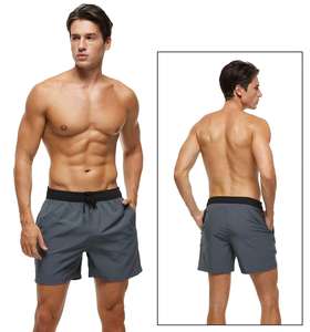 Shorts de Baño Casuales para Hombre, Sólidos, de Secado Rápido, Tejido Transpirable, Largo hasta la Rodilla, con Cierre de Cordón, para Playa y Natación - Product Image 3