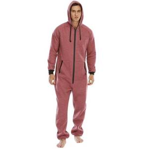 Pyjama en polaire camouflage pour homme, combinaison à capuche, vêtements de détente d'hiver - Product Image 2