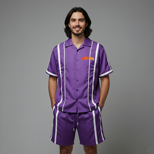 Conjunto Deportivo Oversize de Moda Urbana para Hombre, 100% Algodón, Color Sólido, Transpirable, Cortavientos, Personalizable - Product Image 1