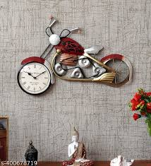 Metal Motorcycle Art <b>Wall</b> Decor <b>Desk</b> Shelf Clocks Non Ticking Battery Operated Home - Product Image 6