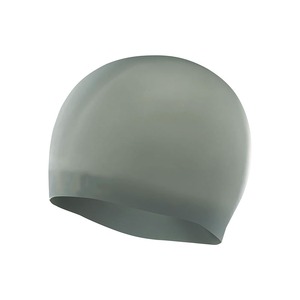 หมวกว่ายน้ำซิลิโคนสีล้วน ดีไซน์กันน้ำสำหรับทุกเพศ - Product Image 1
