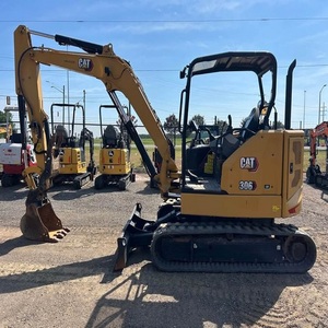 Miniexcavadora Compacta 306, Excavadora Hidráulica Amarilla para Construcción y Paisajismo - Product Image 1