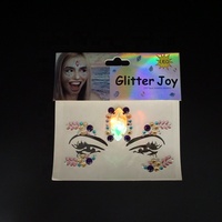 Échantillon gratuit de pierres précieuses pour le visage autocollants LED Bindi bijoux de visage brillent dans le noir gemmes de cheveux blinger en strass