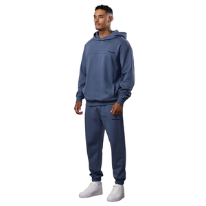 Conjunto Deportivo Informal para Hombre, Sudadera con Capucha Azul Marino y Pantalones Deportivos, Ropa Deportiva de Invierno, Ropa Deportiva Urbana - Product Image 1