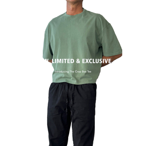 Camiseta Extra Grande Personalizada para Hombre, Algodón Grueso, Hombros Caídos, Corte Cuadrado, Camiseta Urbana Premium - Product Image 2