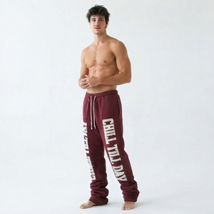 Pantalones Deportivos Personalizados con Estampado Desgastado, Pantalones de Invierno Ecológicos y Resistentes, Pantalones Deportivos de Felpa Francesa de 400 GSM - Product Image 4