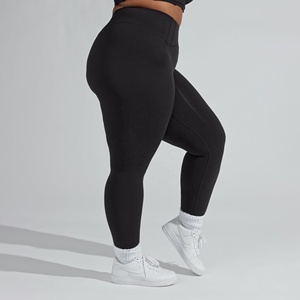 Nouvel Arrivage – Corset Femme Taille Haute Dos en V Grande Taille, Compression Brossée, Extensible dans les Quatre Sens, Uni, Longueur Cheville, en Polyamide, pour Gym et Yoga - Product Image 3