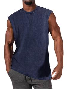 Débardeur d'été pour hommes de haute qualité, léger, 100% coton, délavé à l'acide, vintage, respirant, vente en gros - Product Image 6