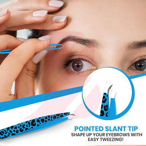 Servicio OEM ODM, Pinzas de Acero Inoxidable de 3 Piezas, Nuevas, de Primera Calidad, Inclinadas, Planas y Curvas para Cejas - Product Image 4