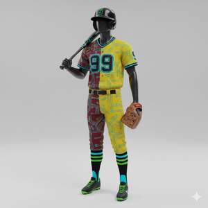 Ensemble d'uniformes de baseball personnalisés en gros pour équipes sportives avec design imprimé respirant en 100 % polyester - Product Image 6