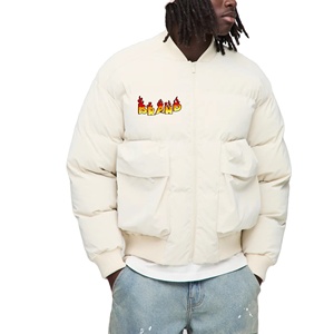 แจ็กเก็ตขนเป็ดสำหรับผู้ชายเสื้อแจ็คเก็ตโพลีเอสเตอร์มีซิปคอตั้งสำหรับใส่กลางแจ้งฤดูหนาว - Product Image 1