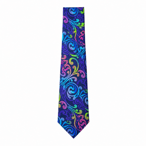 Corbata de Seda Premium con Diseño Floral Paisley Multicolor para Hombre |   Corbata de Diseño de Lujo Formal |   Ropa de Negocios y de Boda India 2026 Estilo Exportación - Product Image 1
