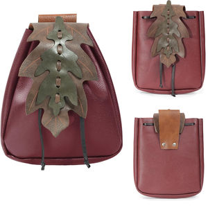 Pochette en cuir médiévale faite à la main, sac de ceinture vintage, accessoire de costume Renaissance, sac messager en cuir médiéval - Product Image 6