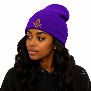 Gorro Acrílico Morado con Logotipo, Regalia Masónica Herencia, Vestimenta Griega, Fraternidad y Hermandad Masónica - Product Image 4