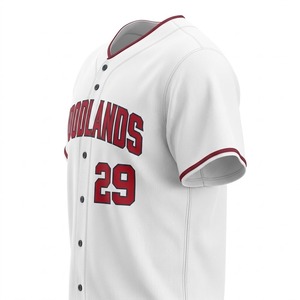 Camisetas de Béisbol Personalizadas Unisex Blancas, Negras y Rojas con Estampado, Transpirables, de Manga Corta, Corte Regular, para Todas las Temporadas, para Béisbol y Sóftbol - Product Image 3