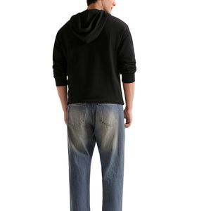 Custom Pullover Hoodie Men Heavyweight Cotton Fleece Sweatshirt OEM ODM Streetwear Apparel Manufacturer Supplier - Product Image 3