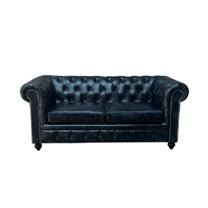 Elegant Black Leather Corner <b>Sofa</b> Modern L Shape Design Button Tufted Back Rolled Arms Eco Friendly Living Room <b>Wood</b> <b>Frame</b> - Product Image 2