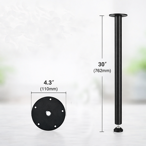 <b>Set</b> of 4 Metal Furniture Legs with Easy Installation 30" for DIY Office <b>Desk</b>, Dining Table, 120lbs Load Capacity OEM EDPTBL024 - Product Image 3