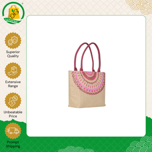 Oferta en Bolsos de Yute Ecológicos de Lujo con Decoración de Letras, Bolsos de Mensajero/Bolsos de Mano con Logotipo Personalizado - Product Image 4