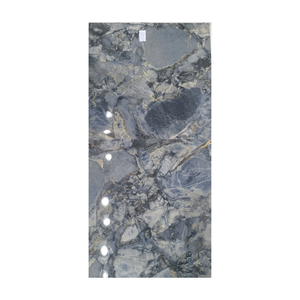 Carreaux de sol et de mur en porcelaine vitrifiée émaillée effet marbre bleu de luxe 600x1200mm 60x120cm PGVT GVT pour usage résidentiel et commercial - Product Image 1