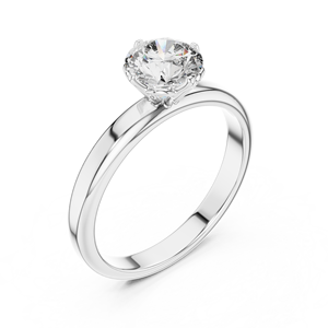 Anillo de compromiso de plata de ley 925 con moissanita de corte redondo al por mayor, fabricante y proveedor OEM ODM de joyería - Product Image 4