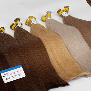 Wholesale Top Quality Double Drawn Raw Blonde Human Hair Bulk Unprocessed Virgin Hair <b>Braiding</b> <b>Extensions</b> - Product Image 4