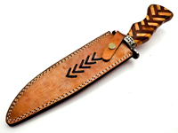 Couteau Bowie Tracker Damas fait main, très demandé, avec manche en bois, lame pleine longueur, étui de transport horizontal, personnalisable, OEM, pour camping en extérieur