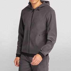 Mens PIHA SPORTS Custom New Design Warm Hooded Long Sleeve <b>Zip</b>-<b>Up</b> Hoodie Winter Fashion Contrast Solid Color Sweatshirt - Product Image 3