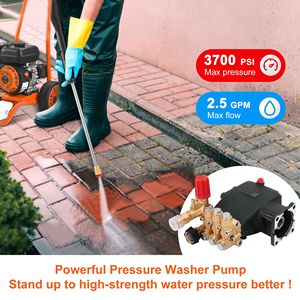 Pompa a Pistoni Triplex Orizzontale con Albero da 3/4 Pollici per Idropulitrice, 3700 PSI 2.5 GPM, Kit di Ricambi per Idropulitrici - Product Image 3