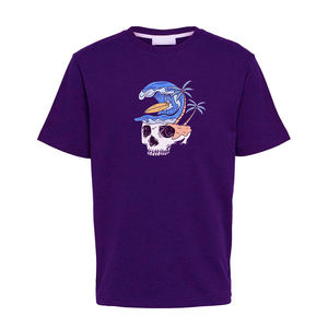 T-shirt personnalisé pour homme à manches courtes, col rond, tricoté, respirant, avec logo imprimé par transfert thermique, motif uni, polyester/coton - Product Image 2