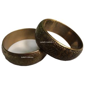 Hand <b>Engraved</b> Brass <b>Bracelet</b> Bangle Traditional Handmade Metal Cuff Jewelry for Women and <b>Men</b> - Product Image 1