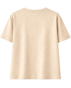 Camiseta Personalizada Beige para Mujer con Estampado Floral, Cuello Redondo, Algodón Suave, Manga Corta, Informal, Ligera, Cómoda y a la Moda - Product Image 2