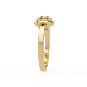 Modern Solitaire Interlocking Bypass 18K Solid <b>Gold</b> Round Lab Grown Diamond <b>Rings</b> CVD HPHT Diamond Engagement <b>Rings</b> Factory OEM - Product Image 4
